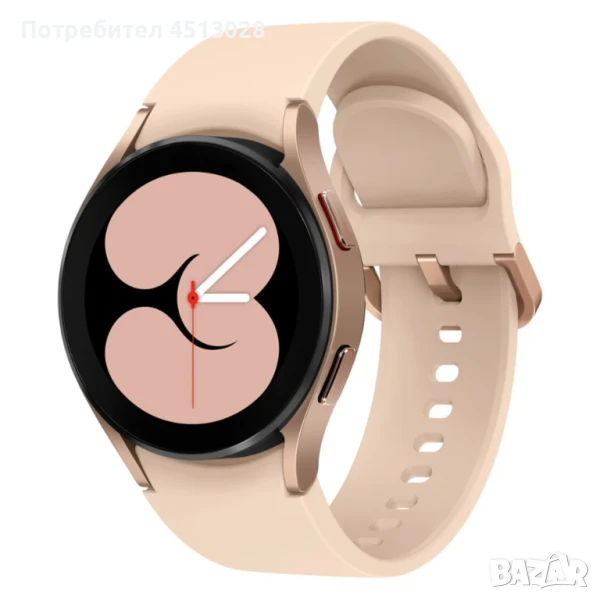 Смарт часовник Samsung Galaxy Watch4, 40 mm, Silicone Strap, Pink gold, снимка 1