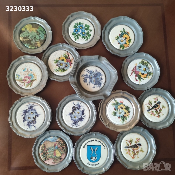 Чинийки за стена,подложки,калаени, снимка 1