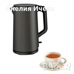 Безжична електрическа кана Muhler WK-179D — с двуслойно покритие и капацитет 1,5 л, снимка 1