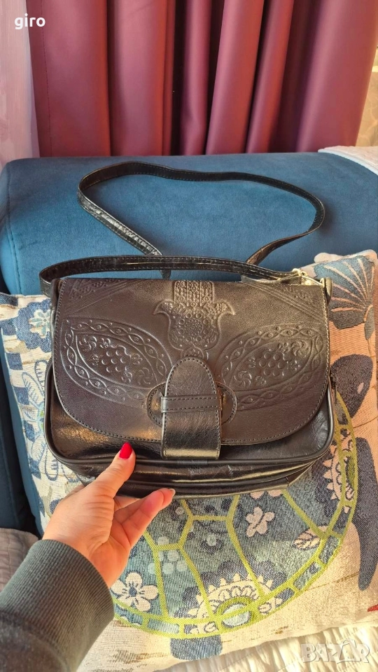 Дамска чанта от камилска кожа, снимка 1