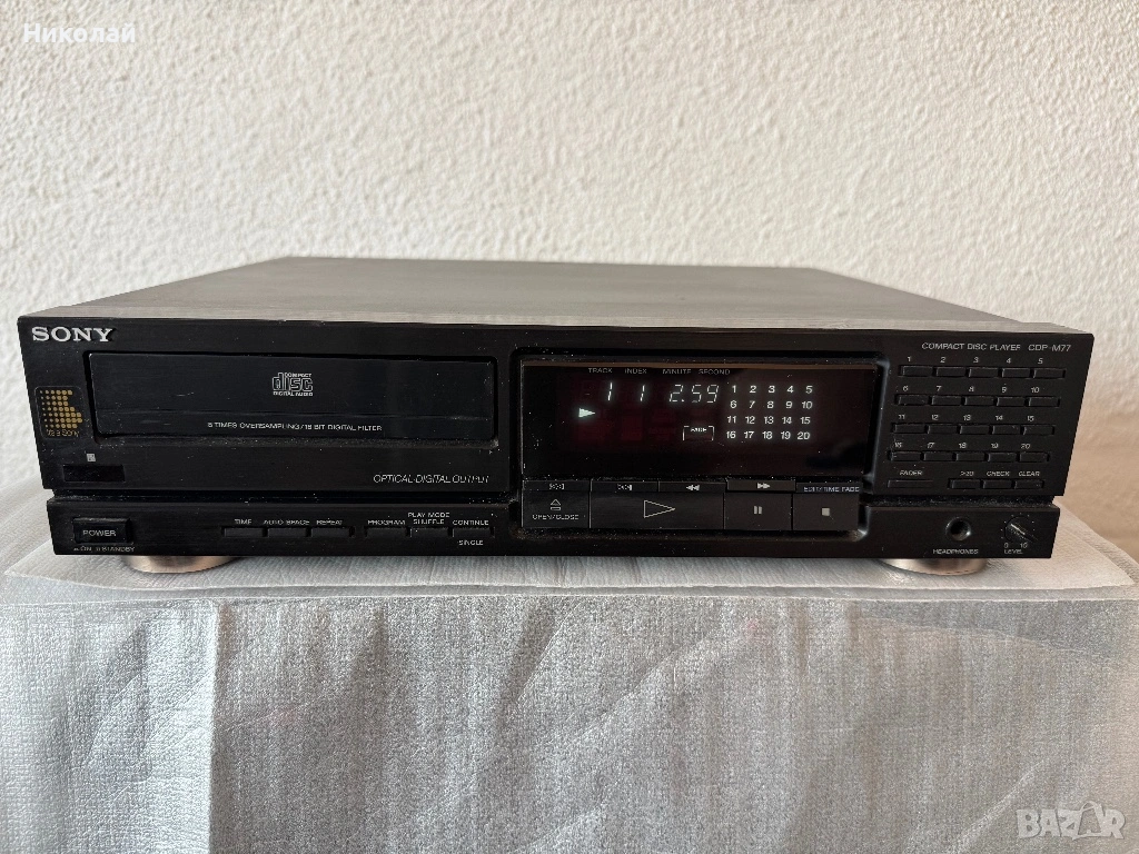 SONY CDP-M77CD ПЛЕЪР/2XPCM56P, снимка 1
