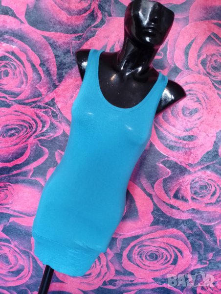Синя туника потник по тялото С, снимка 1