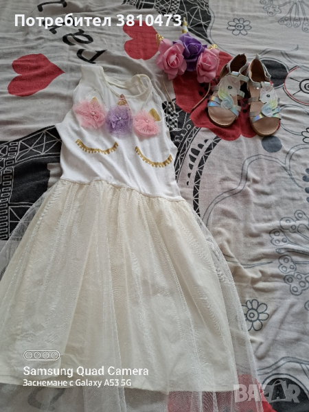 продавам рокля за 4-5 г , снимка 1