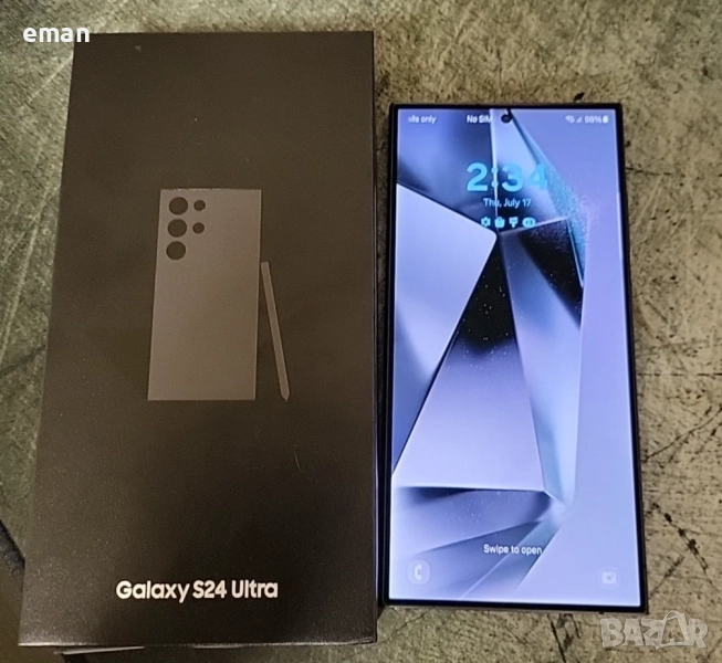 Samsung s24 Ultra, black, отличен, снимка 1