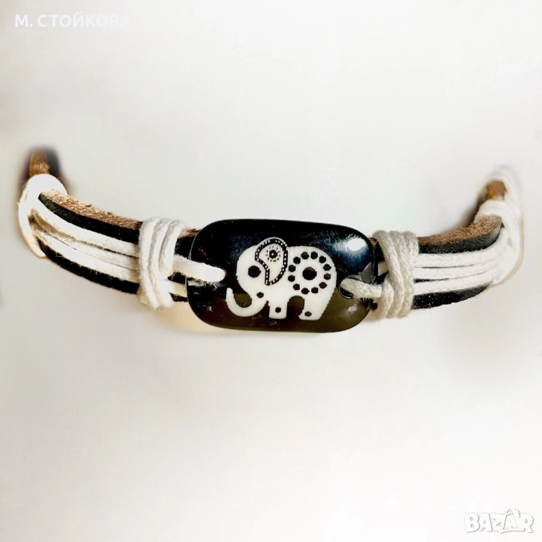 Рядка гривна със слонска кожа, Южна Африка, 85лв, снимка 1