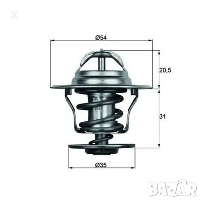 118684302 BEHR ТЕРМОСТАТ 84°C AUDI / VW / SEAT OE 030121113 OE 037121113, снимка 1