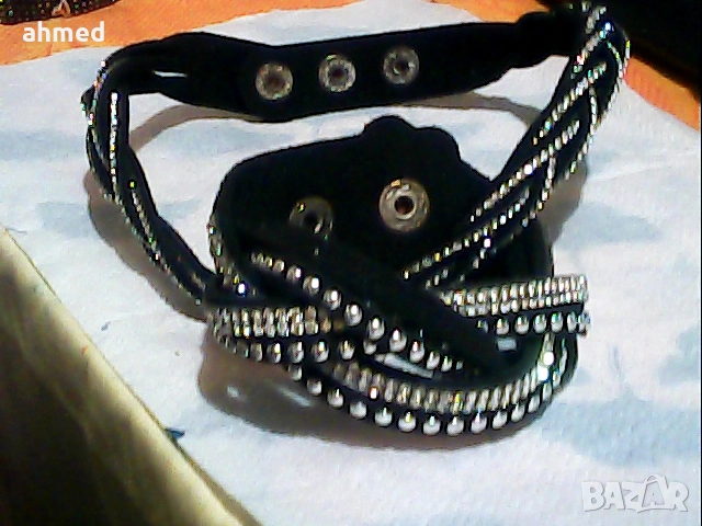 красив комплект кожено  колие гривна, снимка 1