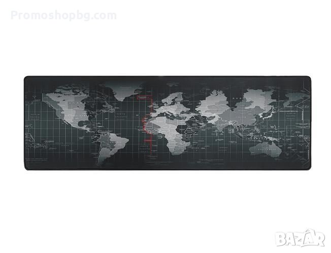 Подложка за мишка, Модел World, Карта на света, Обшити ръбове, 88x30см, снимка 1