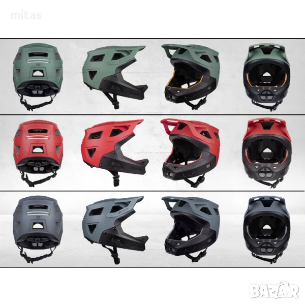 Кросова каска DROP, Full Face, Олекотена, Сертифицирана - Вело, Скутер, снимка 1