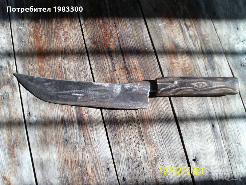 Античен нож кулак тесак сатър мачете ръчно изкован, снимка 1