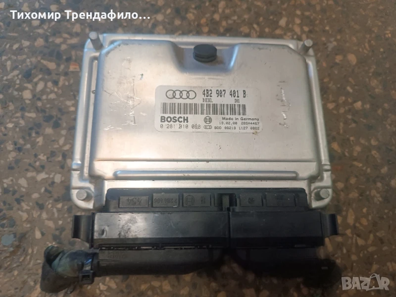 Компютър ECU Audi A6 2.5TDI 180 к.с. 2000г. 4B2907401B EB , 0281010098, 4B2 907 401B компютър 2.5тди, снимка 1