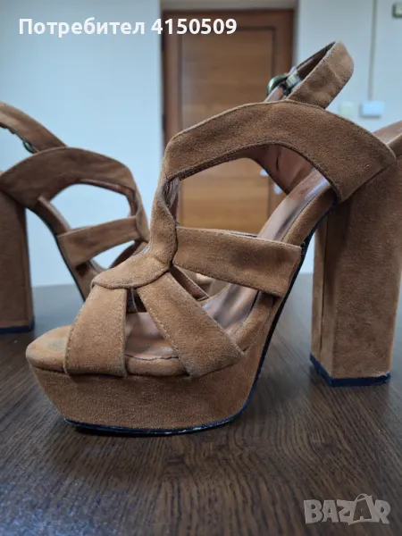 Сандали с висок ток, снимка 1