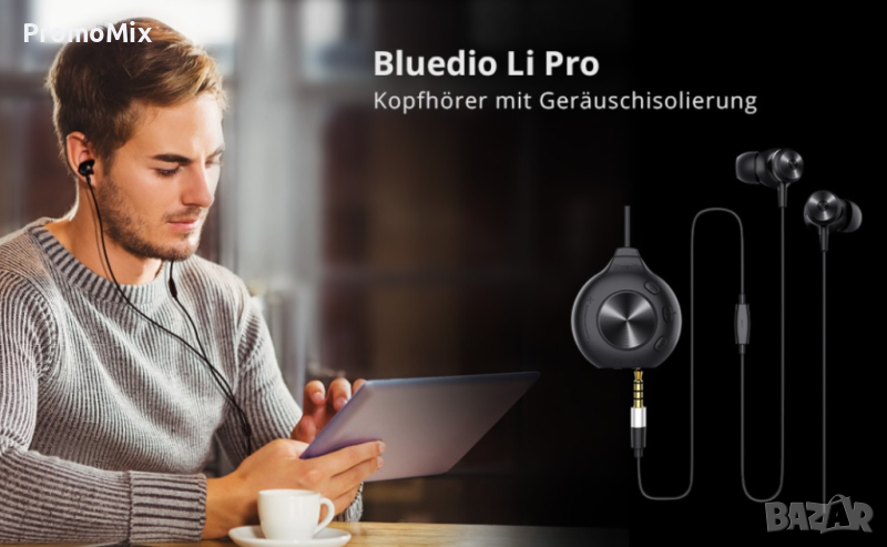 Слушалки с USB звукова карта Bluedio Li Pro USB 3D 7.1 карта Surround Stereo тапи слушалки за телефо, снимка 1