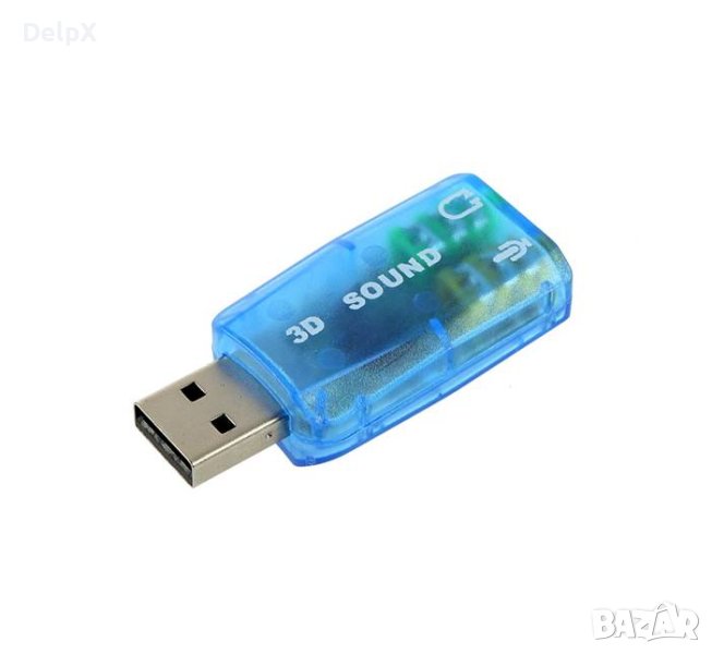 Звукова външна карта, JACK 2x3,5mm, USB, 3D Sound, 5.1, снимка 1