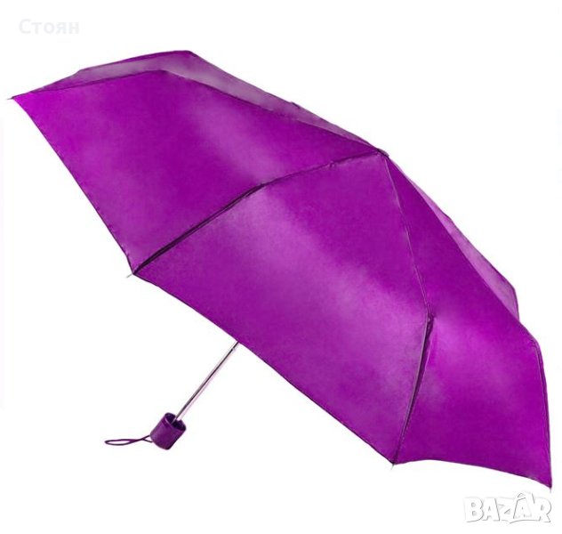 Сгъваем чадър за дъжд Ръчен лилав 53см, снимка 1