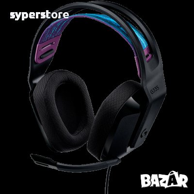 Слушалки с микрофон 3.5 MM  LOGITECH G335 Wired BLACK геймърски SS301431, снимка 1