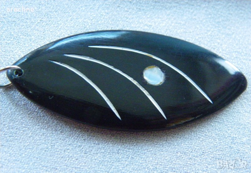 Уникално!-новозеландски медальон от балена на кит, снимка 1