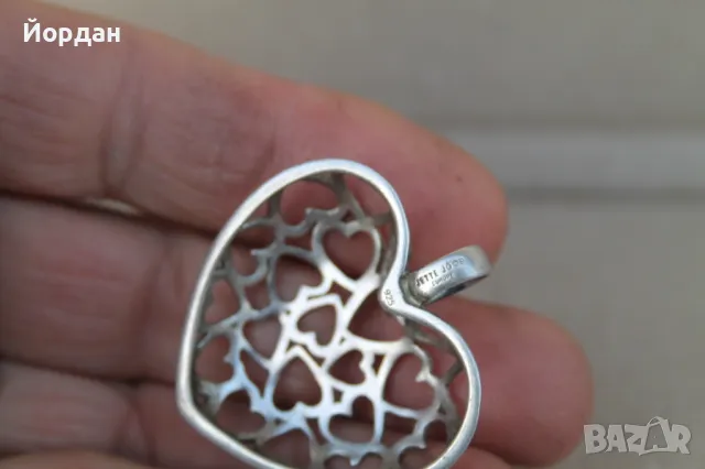Сребърно сърце фирма ''Joop'', снимка 7 - Колиета, медальони, синджири - 48728802