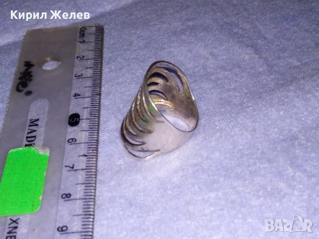 ЕФЕКТЕН АЖУРЕН МОДЕН СРЕБЪРЕН АРТ ПРЪСТЕН СРЕБРО 925 МАЙСТОРСКИ 36120, снимка 3 - Пръстени - 39471387