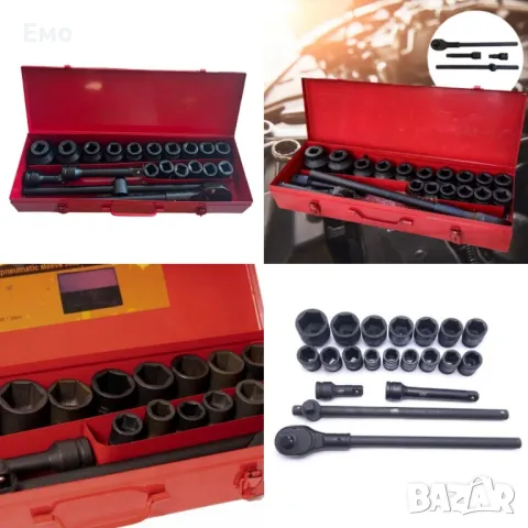 Комплект ударни вложки 3/4 с тресчотка - гедоре