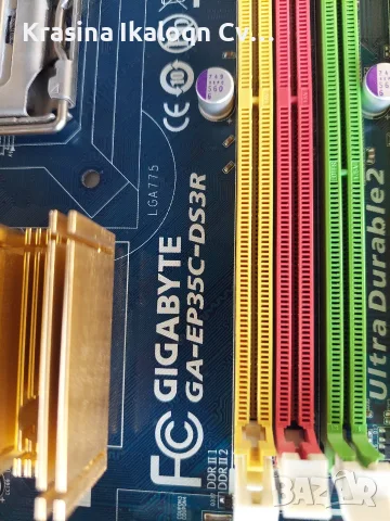 дъно GIGABYTE LGA 775 + ПРОЦЕСОР, снимка 3 - Дънни платки - 56197436