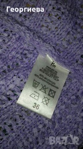 Блузка от плетиво, в млечно лилаво🍀👕S,M🍀👕арт.085, снимка 4 - Блузи с дълъг ръкав и пуловери - 29910199