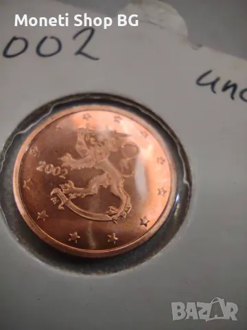 Селекция от 1-2 и 5 Евроцента - Финландия- UNC 2002г., снимка 2 - Нумизматика и бонистика - 48834876