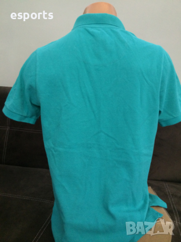 Мъжко поло къс ръкав Hollister by Abecrombie & Fitch Turquoise S Small, снимка 3 - Тениски - 36550263