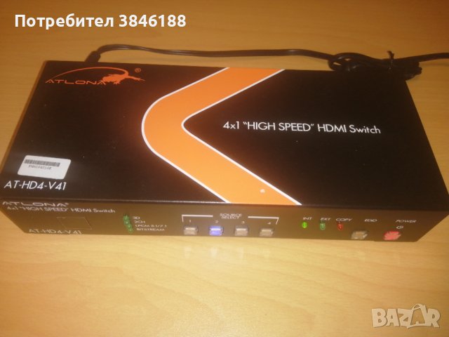 Atlona AT-HD4-V41 High Speed HDMI Switch 4 ports, снимка 1