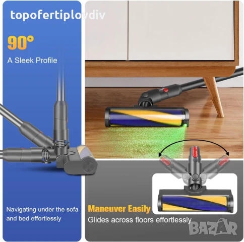 Четка за Dyson V 12 MOPEI LED Parquet Brush, снимка 3 - Прахосмукачки - 51104764