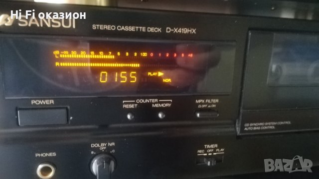 Касетен дек Sansui D-X419HX + подарък тунер Sansui TU-X519, снимка 2 - Декове - 42229037