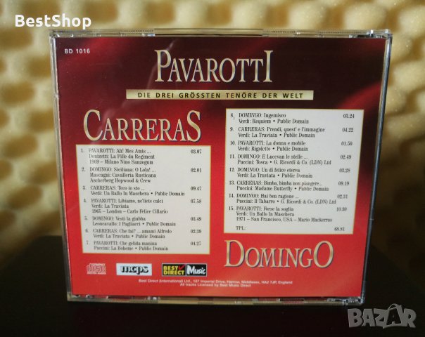 Pavarotti Carreras Domingo, снимка 2 - CD дискове - 30226308