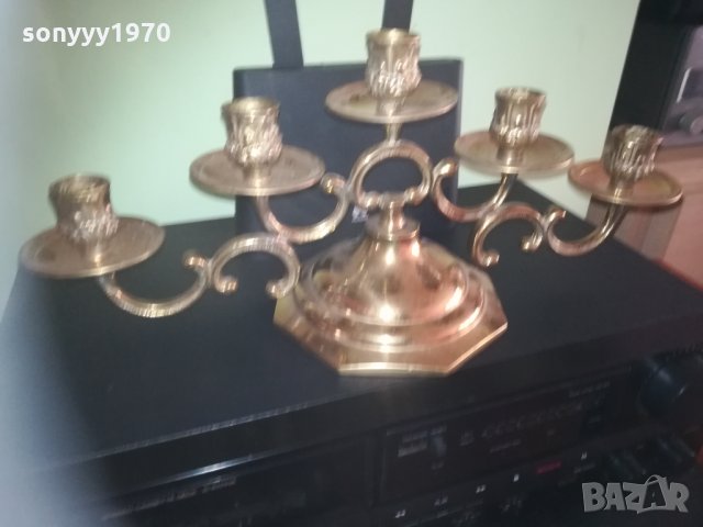 ГОЛЯМ СВЕщНИК ЗА 5 СВЕщИ-40СМ-ВНОС шВЕИЦАРИЯ, снимка 3 - Колекции - 30218600