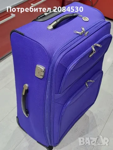 Голям куфар  LAMI (телескопична дръжка, колелца, шифър, уширител)