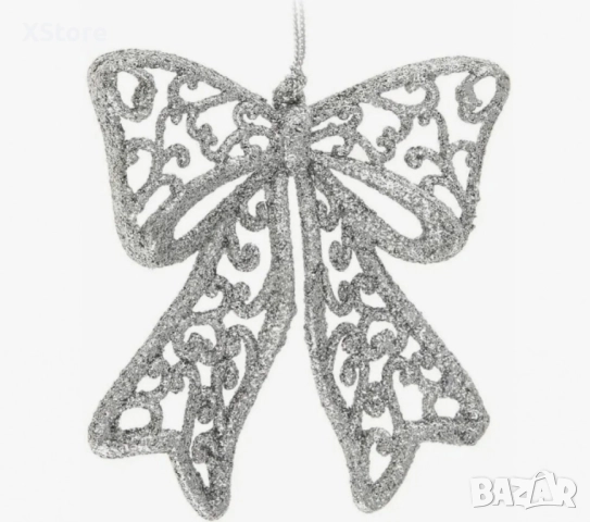 Коледна украса за елха - Блестяща панделка, снимка 5 - Декорация за дома - 52441684