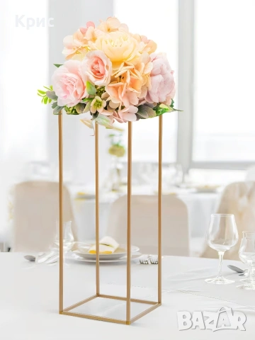 Стойка стенд за цветя за украса за сватба, снимка 3 - Други - 54186589