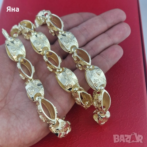 18к Мъжки позлатен ланец различни модели. Масивни ланци с позлата, снимка 2 - Колиета, медальони, синджири - 52821672