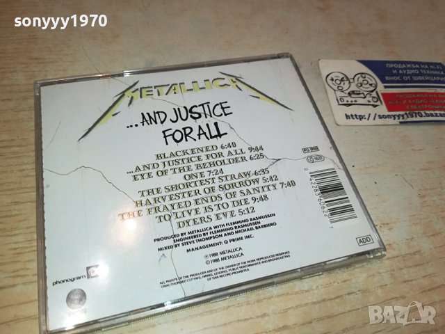 METALLICA CD MADE IN FRANCE 0111231122, снимка 9 - CD дискове - 42805448
