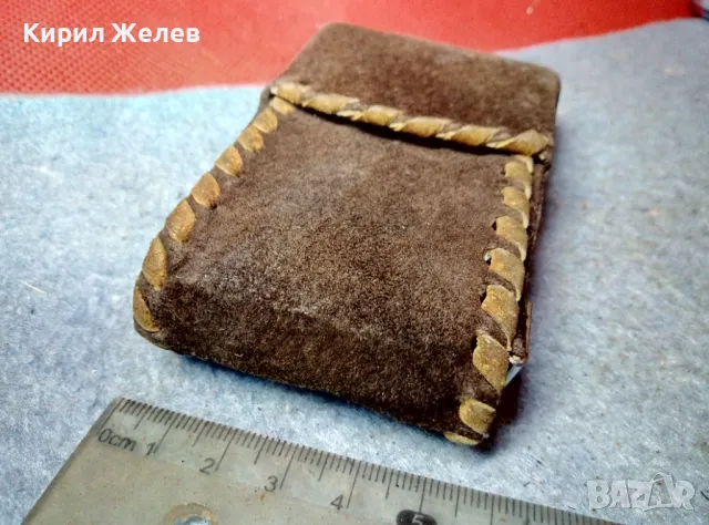 Стар КАЛЪФ За ЦИГАРИ или ДРУГО - ЕСТЕСТВЕНА ЩАВЕНА КОЖА МАЙСТОРСКА РЪЧНА АРТ ИЗРАБОТКА 47552, снимка 3 - Други ценни предмети - 47694939