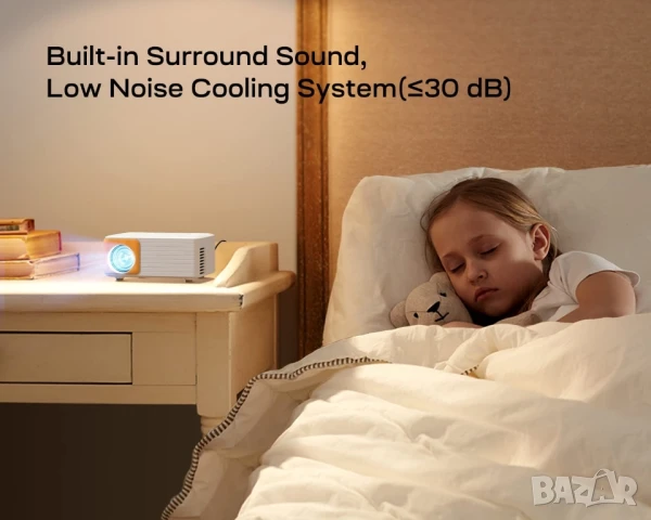 YOTON Y3 Мини WiFi + Bluetooth видео проектор за домашно кино, снимка 5 - Плейъри, домашно кино, прожектори - 48125071