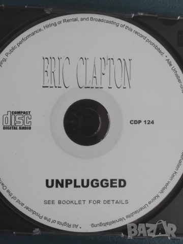 Eric Clapton – Unplugged - матричен диск музика
