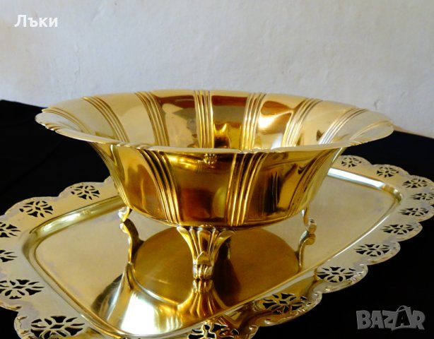 Английска бронзова салатиера,фруктиера,сецесион. , снимка 11 - Антикварни и старинни предмети - 31528844
