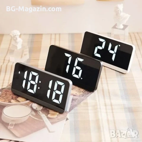Настолен електронен LED часовник с големи цифри температура UBS за стена деца дигитален големи цифри, снимка 3 - Други - 51038947
