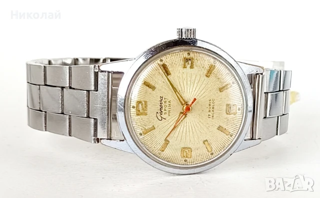 Geneva sport prima 17 j -оригинален швейцарски часовник с ръчно навиване , снимка 2 - Мъжки - 50527189