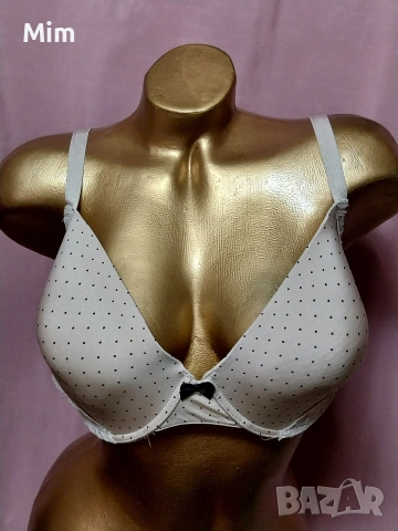 95 Е Сутиен в цвят шампанско с черни точки , снимка 4 - Бельо - 53881762