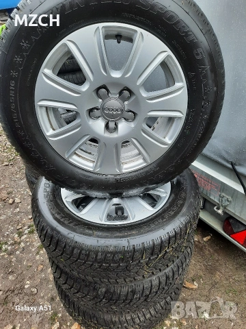 ляти джанти с гуми 5×112,16цола, АУДИ , снимка 2 - Гуми и джанти - 54083849