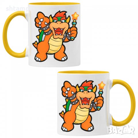 Чаша _Super Mario Bowser,Керамична Чаша, Кафе Чай, Игра,Изненада,Подарък,Повод,Празник,Рожден Ден, снимка 7 - Чаши - 38482223