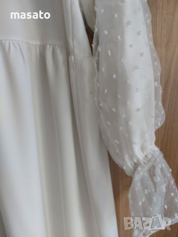 AYNAZ - бяла рокля, снимка 3 - Рокли - 40531038