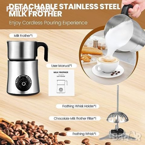 Нов уред от Неръждаема стомана за Лате, Капучино машина за пяна мляко, снимка 7 - Други стоки за дома - 42748431