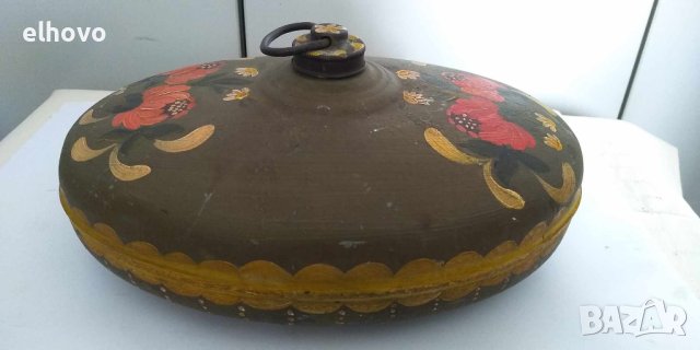 Антична медна бутилка за гореща вода за крака, гръб